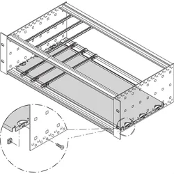 SCHROFF Montageplatte Standard - MONTAGEPLATTE 280T 84TE