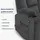 MCombo M MCombo 3 Sitzer Sofa mit Schlaffunktion, 3er Relaxsofa mit Taste 150° Verstellbar, Kinosessel mit Liegefunktion, 7009 (Grau) - Grau