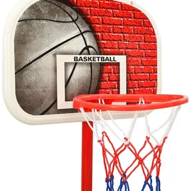 vidaXL Tragbares Basketball-Spielset Weiß/Rot 138,5 -166 cm