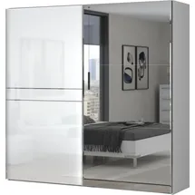 PLACES OF STYLE »Piano, mit Einlegeböden und Kleiderstangen, Türen soft-close-Funktion«, (in 3 Breiten, 224cm hoch), mit Spiegeltür, FSC-zertifizierter Holzwerkstoff