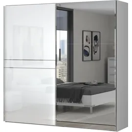 PLACES OF STYLE »Piano, mit Einlegeböden und Kleiderstangen, Türen soft-close-Funktion«, (in 3 Breiten, 224cm hoch), mit Spiegeltür, FSC-zertifizierter Holzwerkstoff