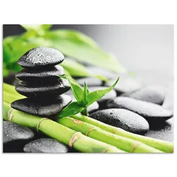 Artland Wandbild »Wachstum - Lavasteine Bambus«, Zen, (1 St.), als Alubild, Outdoorbild, Leinwandbild, Poster, Wandaufkleber Artland Farbe Bild(er): grün