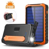 4smarts Solar Powerbank Prepper 12000mAh schwarz/ orange 456633