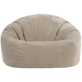 I.C.O.N. Icon Sitzsack Beige, Sitzsack Erwachsene mit Füllung, Bean Bag, Cord Sessel, Lounge Sessel, Lounge Stuhl, Schlafzimmer, Wohnzimmer, Wohnzimmer Möbel