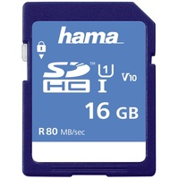 Hama SDHC 16 GB Class 10 80MB/s UHS-I 00181094