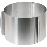Wenco Tortenring mit Skala, Höhe, verstellbarer Kuchenring mit 16-30cm Durchmesser, hitzebeständiger Backrahmen rund, Backzubehör aus Edelstahl