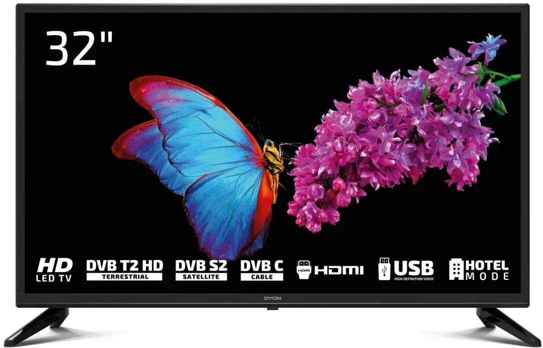 DYON Enter 32 Pro X2 V2 80 cm (32 Zoll) Fernseher (Triple Tuner (DVB-C/-S2/-T2), Hotelmodus, USB-Media Play.)