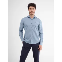 Langarmhemd mit AOP und Haifischkragen - Deep Blue - S