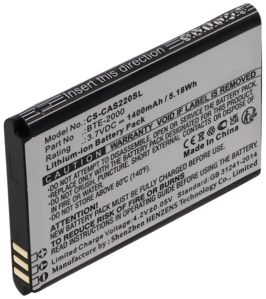 Cameron Sino Akku passend für CAT S22, Caterpillar S22, S22 Flip, ersetzt BTE-2000 Akku 1400 mAh (3,7 V)