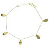 FIRETTI Bettelarmband FIRETTI "Schmuck Geschenk Gold 375 Armschmuck Armkette Goldarmband Ankerkette", gold (gelbgoldfarben), Armbänder, Damen, 18cm, Gelbgold 375, Bettelarmband, Made in Germany