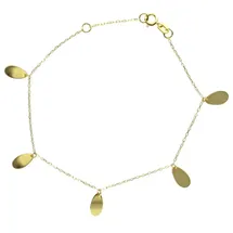 FIRETTI Bettelarmband FIRETTI "Schmuck Geschenk Gold 375 Armschmuck Armkette Goldarmband Ankerkette", gold (gelbgoldfarben), Armbänder, Damen, 18cm, Gelbgold 375, Bettelarmband, Made in Germany