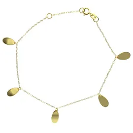 FIRETTI Bettelarmband FIRETTI "Schmuck Geschenk Gold 375 Armschmuck Armkette Goldarmband Ankerkette", gold (gelbgoldfarben), Armbänder, Damen, 18cm, Gelbgold 375, Bettelarmband, Made in Germany