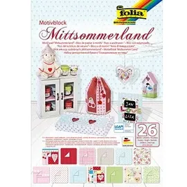 Folia Motivblock MITTSOMMER Designpapier 24 x 34 cm 270 g/qm