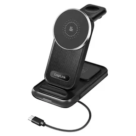 Logilink 4-in-1 Ladestation MagSafe kompatibel, - schwarz