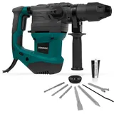 VONROC Bohrhammer 1500W - [6 Joule], Meißeln sds plus - 4 Funktionen - inkl. Bohrer und Meißel