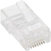 Intellinet 100er Pack Cat5e RJ45 Modularstecker UTP 2-Punkt-Aderkontaktierung für Litzendraht 100 Stecker pro Becher