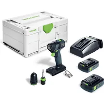 Festool TXS 18 C 3,0-Plus inkl. 2 x 3,0 Ah + Ladegerät + Transporttasche + Schrauberbits