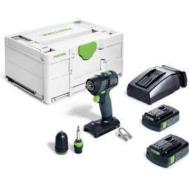 Festool TXS 18 C 3,0-Plus inkl. 2 x 3,0 Ah + Ladegerät + Transporttasche + Schrauberbits