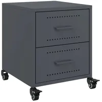 VidaXL Nachttisch Anthrazit 36x39x43,5 cm Stahl
