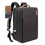 Hp hope Laptop Rucksack Business Rucksack Damen, Rucksäcke Herren 15,6 Zoll Laptop, 22L Handgepäck Reisetasche mit USB-Anschluss, Wasserdicht Backpack Reisen Arbeit Flugzeug Schwarzplus