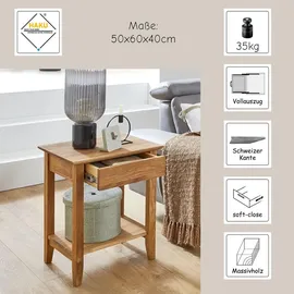 Haku-Möbel Konsole 50 x 40 x 60 cm Eiche