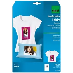 sigel T-Shirt Inkjet-Transfer-Folien, für helle Textilien