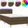 vidaXL Boxspringbett mit Matratze & LED Dunkelbraun 100x200 cm Stoff
