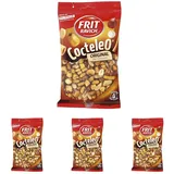 Frit Ravich Cocteleo sin Cascara 130 gr. | Mais-Mix und gewürzte Snackprodukte, Erdnüsse, Bohnen, Kichererbsen und Riesenmais mit Barbecue Geschmack (Packung mit 4)