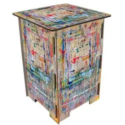 Werkhaus Photohocker 288 Farbe bunt Holz Sitz Beistelltisch