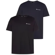 Champion T-Shirt Packung, 2er-Pack, Gr. S, marine, schwarz, , 27980961-S