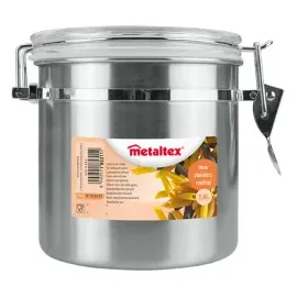 Metaltex Vorratsdose rund silber 11,8 cm 1 l