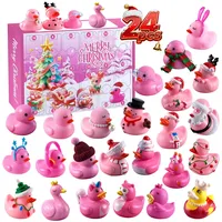 Feelhap Adventskalender 2026 Kinder,Gummi Enten Adventskalender Enten 2026 Weihnachts Countdown Kalender mit 24 Weihnachten Quietscheenten Gummi enten Badespielzeug für Kinder Weihnachtsgeschenke (B)