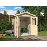 Gartenhaus Blockbohlenhaus Gerätehaus Schuppen Satteldach Holz Garten Holzhaus