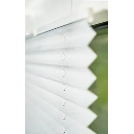 MYDECO Plissee PROMO, Lichtschutz ohne Bohren verspannt, weiß