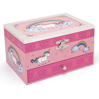 Zilverstad Schmuckschatulle Einhorn farbig vers. Rand