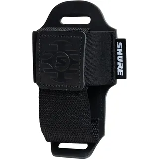 GATOR Shure by Gator Premium Leder-Gürteltasche für Drahtlos-Mikrofon-Transmitter, schwarz (SH-BODYPACK-PBK-L)