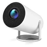Mini Beamer 4K Unterstützt Android 11,Beamer Handy Outdoor 180°Drehbarer,Mini Projector 5G WiFi 6 BT 5.0, Geeignet für Telefon/PC/HDMI USB,Smart Projector für Handy Phone/TV Stick/Laptop/HDMI
