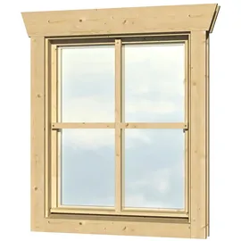 SKANHOLZ Einzelfenster für Gartenhaus 57,5 x 70,5 cm Beige