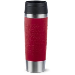 emsa Isolierbecher Travel Mug Classic 500 ml Edelstahl Rot Dunkelrot L (Large)