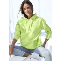 Kapuzensweatshirt ELBSAND "Elgin" Gr. M (38), grün (limone) Damen Sweatshirts Bestseller