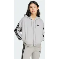 Adidas Essentials 3-Streifen French Terry Kapuzenjacke Medium Grey Heather / Black 2XS