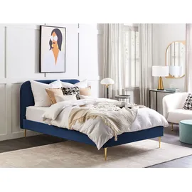 Beliani Flayat 140 x 200 cm Blau/Gold