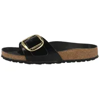 Birkenstock Madrid Big Buckle Naturleder Lack schmal Damen Pantolette schwarz 43 EU