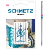 SCHMETZ 5 Metallic Nähmaschinen Nadeln (Flachkolben) 130/705 130MET Stärke 80/12