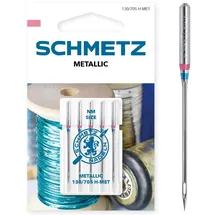 SCHMETZ 5 Metallic Nähmaschinen Nadeln (Flachkolben) 130/705 130MET Stärke 80/12