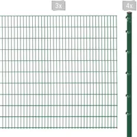 Arvotec "ESSENTIAL 203 zum Einbetonieren", grün (dunkelgrün), H:203cm, Stahl, Kunststoff, Zaunelemente, Zaunhöhe 203 cm, Zaunlänge 2 - 60 m