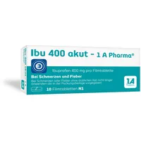 Ibu 400 akut - 1 A Pharma®, 400 mg Tabletten mit Ibuprofen (10 Stck.): Bei Schmerzen und Fieber