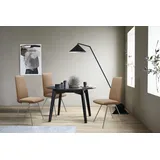 Polsterstuhl STRESSLESS "Laurel", braun (sand dinamica, schwarz matt), B:57cm H:105cm T:60cm, Microfaser DINAMICA (88% Polyester, 12% Polyurethan), Stühle, Polsterstuhl, High Back, Größe M, mit Beinen aus Stahl in Schwarz matt