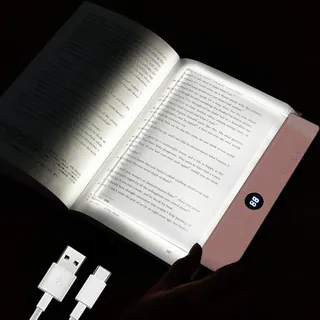 Opdestn LED Book Light, Wiederaufladbare Leselampe Buch, 3 Lichtfarben Dimmbares LED Buchlampe mit Timer, Augenschutz Leselicht Buch Buchseite Licht, Intelligente Leselampe Geschenk für Buchliebhaber