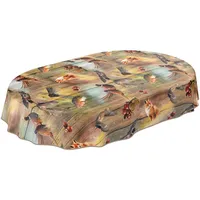 ANRO Wachstuch Tischdecke abwaschbar Wachstuchtischdecke Wachstischdecke Jagt Wild Jäger